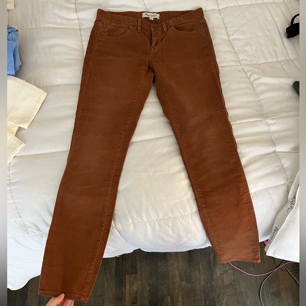 Madewell Brown/Burnt Orange Straight Leg Corduroys Size 25